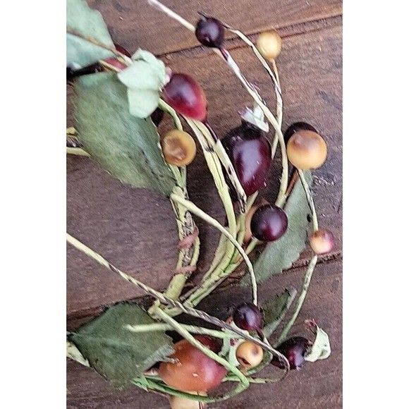 Lot 7 Pip Berry Vine Napkin Candle rings 2.5” & 4.5" opening Red Burgundy Green - Picture 7 of 8